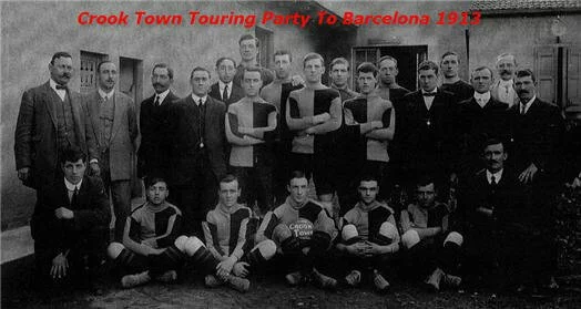 crook town with jackgreen at the back touring Barcelona in 1913 crook town with jackgreen at the back touring Barcelona in 1913